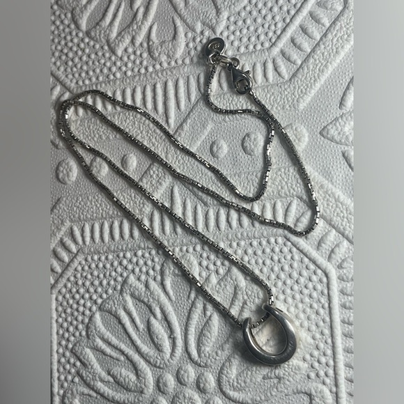 Metalsmith Horseshoe Pendant on Box Chain. Martello Metalsmiths Sterling - Picture 12 of 15